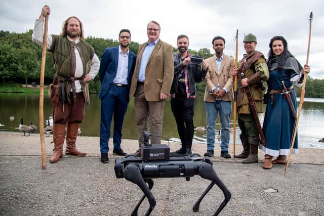 Watch: Birmingham-made robot dog joins Black Mirror actor to help ...